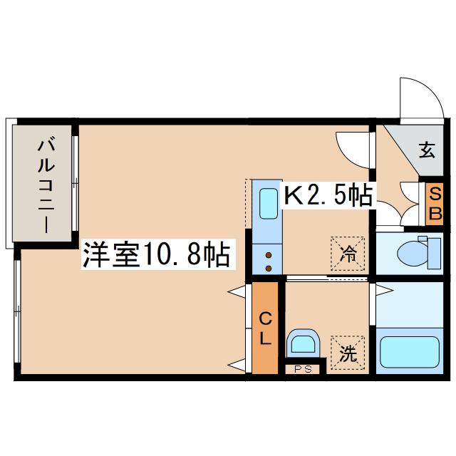 グレイス ティアラ(1K/3階)の間取り写真