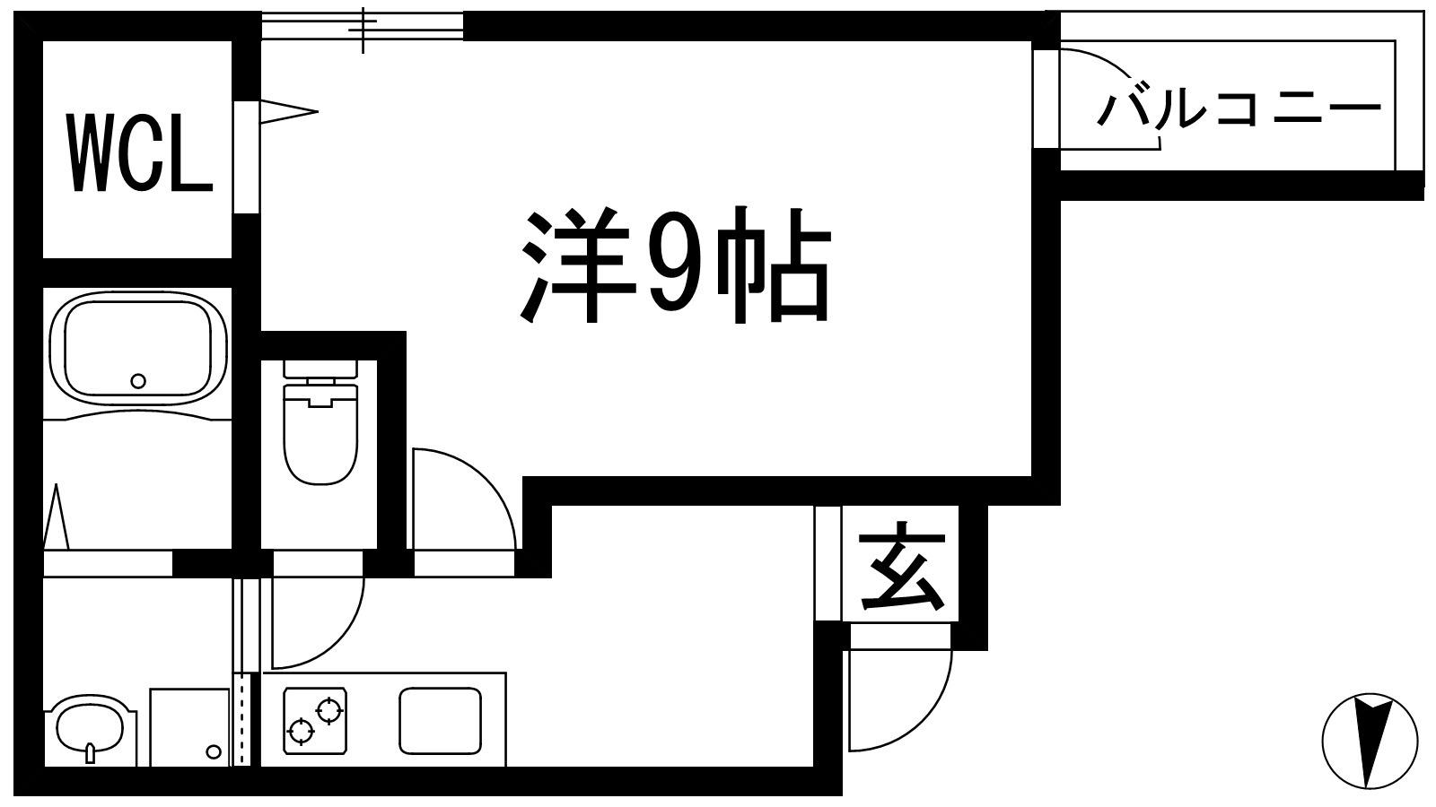 フジパレス宝塚小林2番館(1K/2階)の間取り写真