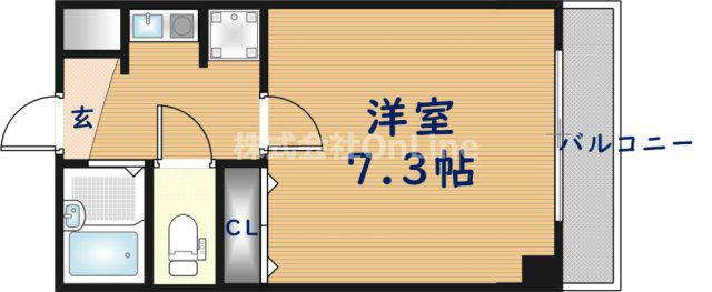 RINON小路東(1K/4階)の間取り写真
