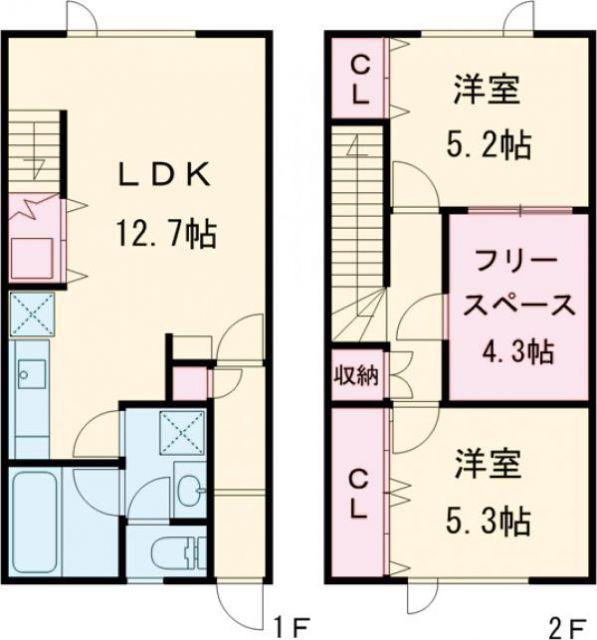 BEAULLAI・II(3LDK/1階)の間取り写真