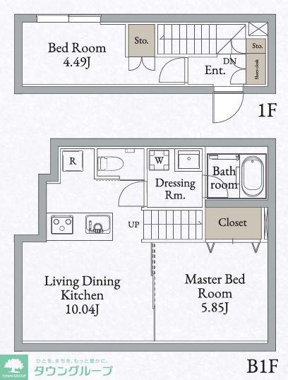LIVEFLAT高田馬場(2LDK/B1階)の間取り写真
