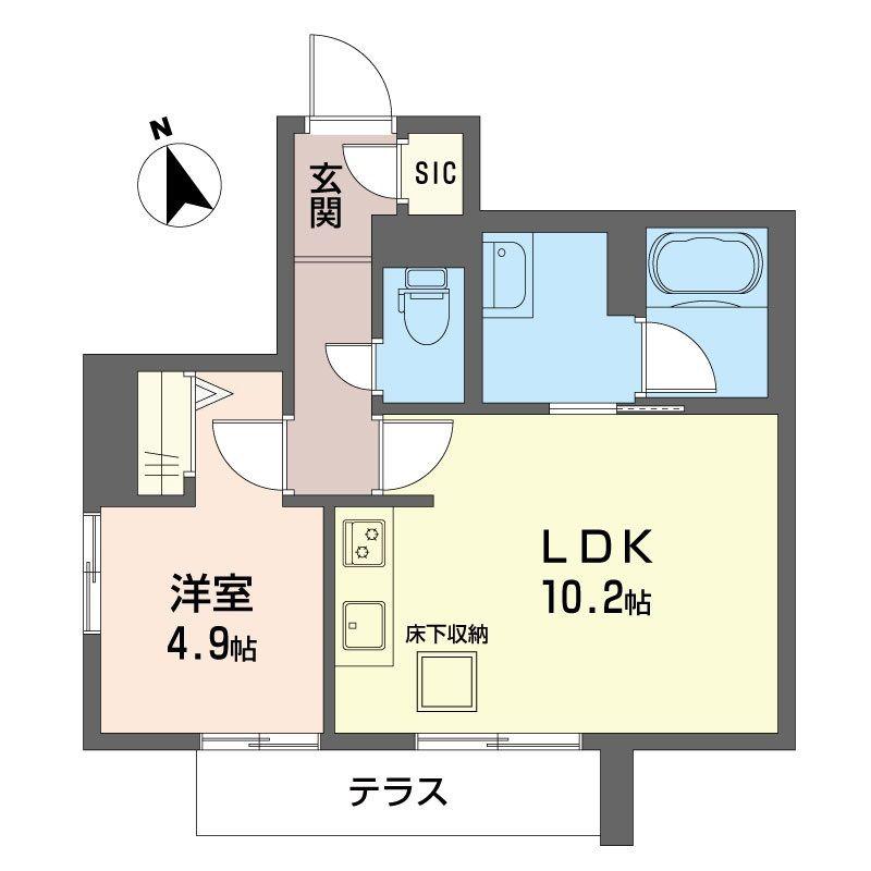 グランノワール(1LDK/1階)の間取り写真