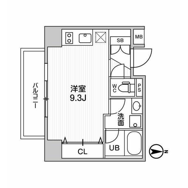 GENOVIA南千住IIISKYGARDEN(ワンルーム/7階)の間取り写真