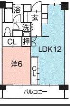 京福日之出マンション(1LDK/7階)の間取り写真
