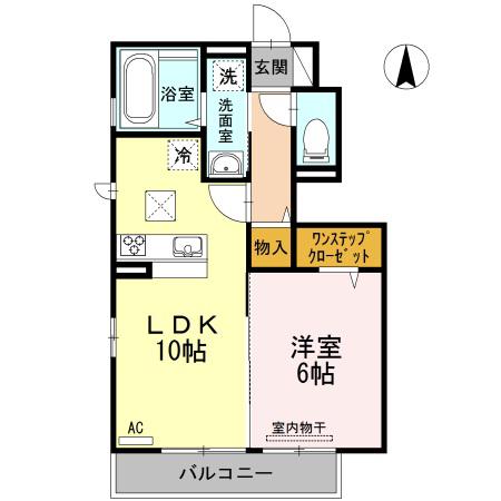 SEEDS WIT北矢三(1LDK/1階)の間取り写真