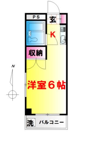 シティフラット25(ワンルーム/3階)の間取り写真
