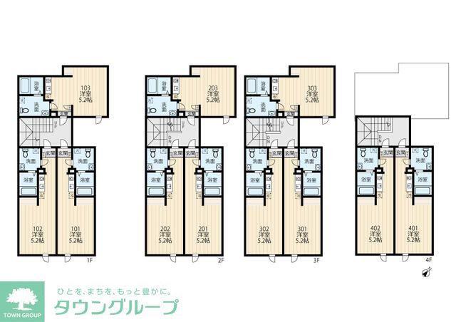 フィオーレ金町II(ワンルーム/4階)の間取り写真