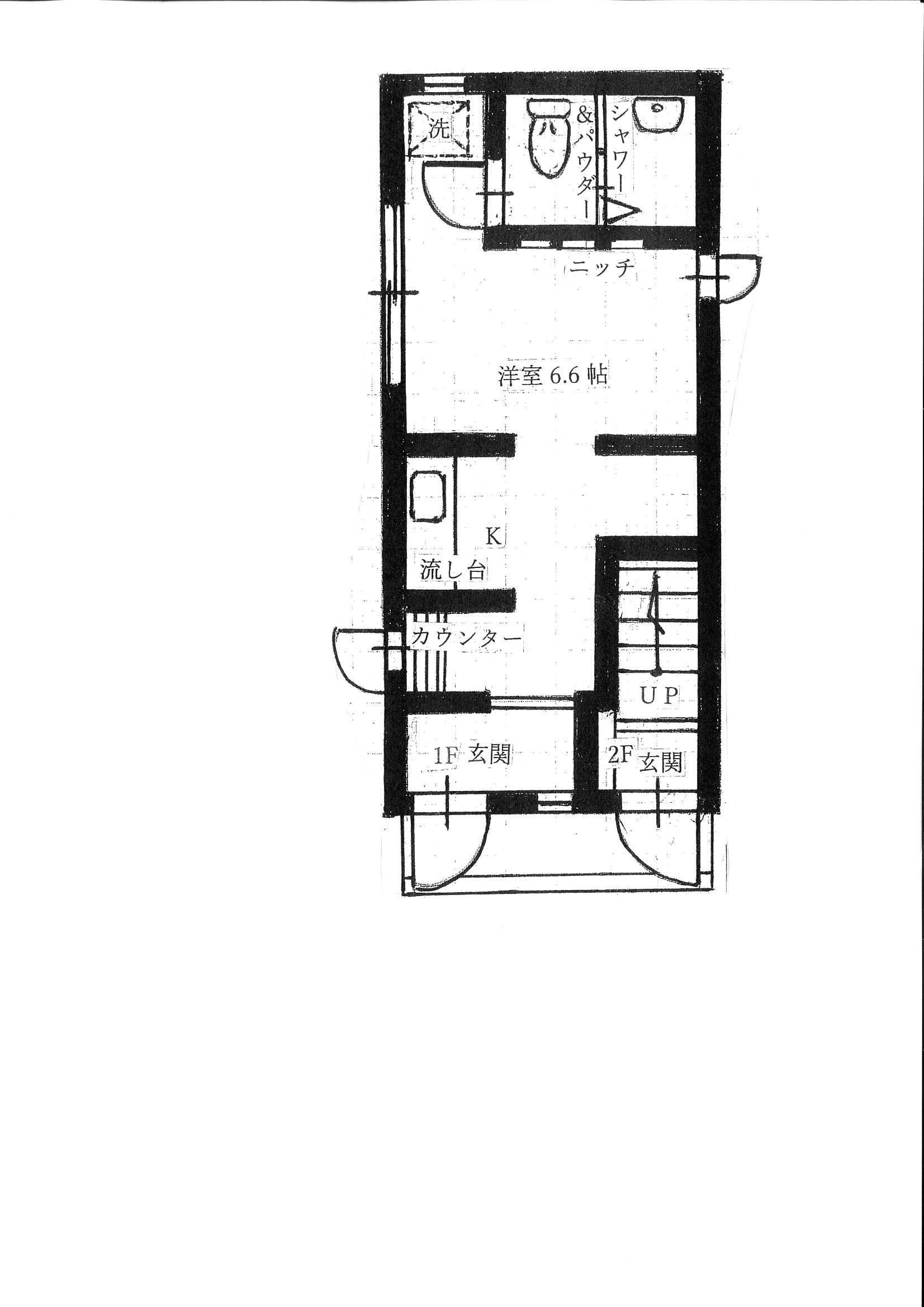 都営三田線 板橋本町駅 徒歩5分 2階建 築3年(ワンルーム/1階)の間取り写真