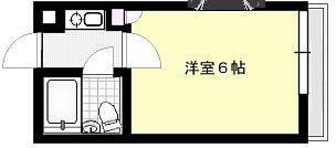 ジュネパレスKS(1K/2階)の間取り写真