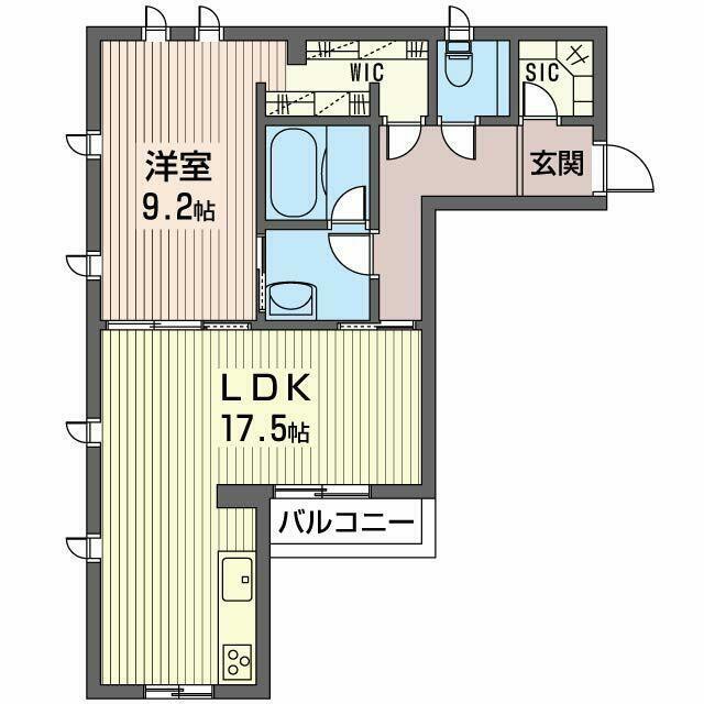 ヴァンヴェール533(1LDK/1階)の間取り写真