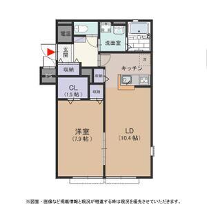 ル コエン アンソレイエ(1LDK/1階)の間取り写真