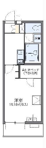 レオパレスソレーユIII(1K/1階)の間取り写真