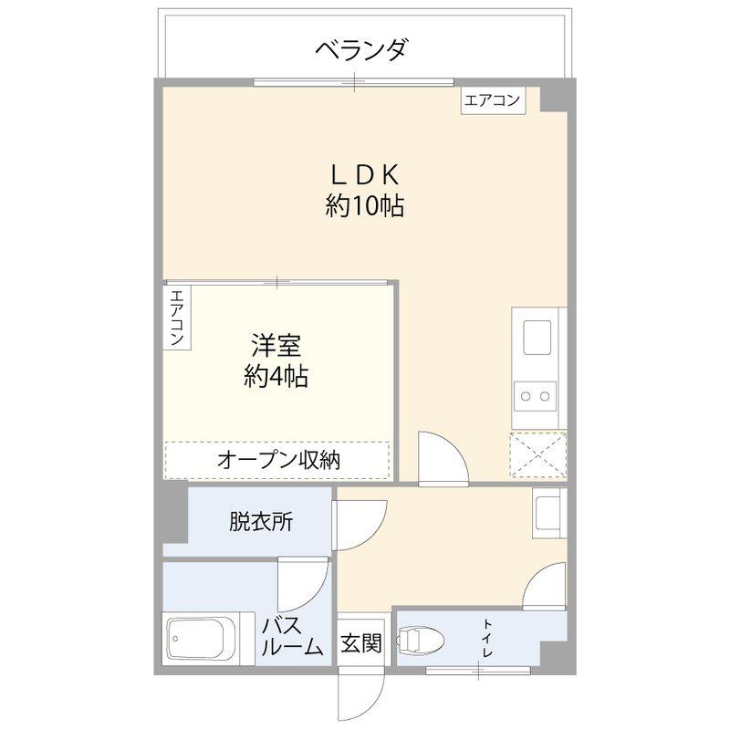 日生マンション(1LDK/1階)の間取り写真