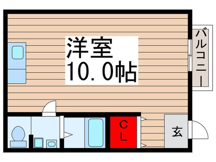 CASA チェルキオ(ワンルーム/1階)の間取り写真