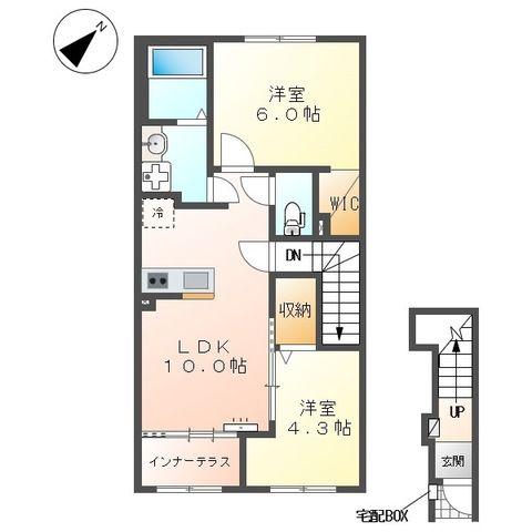エクステンド・Y(2LDK/2階)の間取り写真