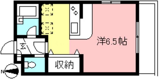 パレット(1K/1階)の間取り写真
