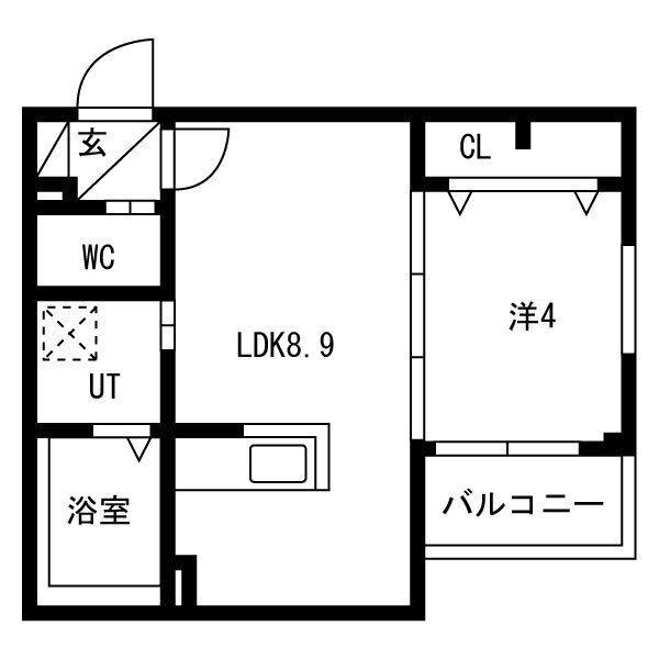 COURT MT(1LDK/2階)の間取り写真