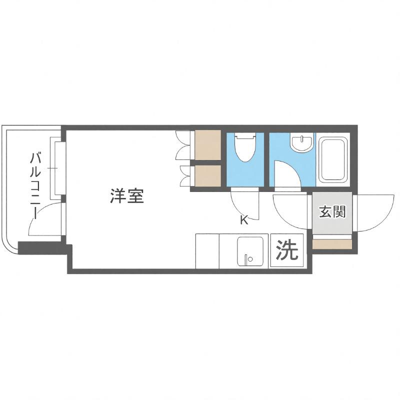 アンセリジェ壱番館(ワンルーム/9階)の間取り写真