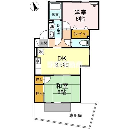 T&T-II(2DK/1階)の間取り写真