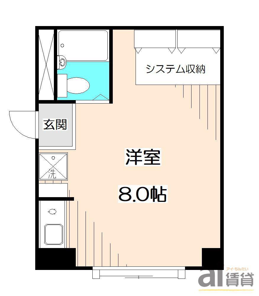 AIFORT.成城 東館(ワンルーム/3階)の間取り写真