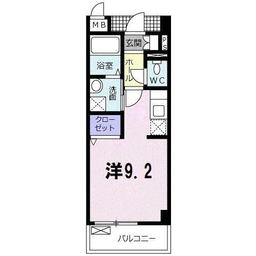アルモニア エンネ(ワンルーム/2階)の間取り写真