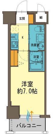 グルーブARIAトアロード(1K/8階)の間取り写真