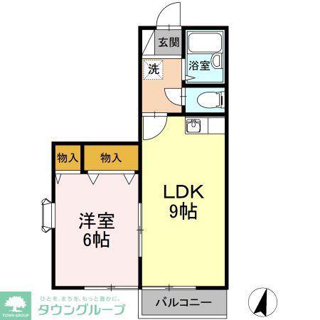 シャトル松原(1LDK/2階)の間取り写真