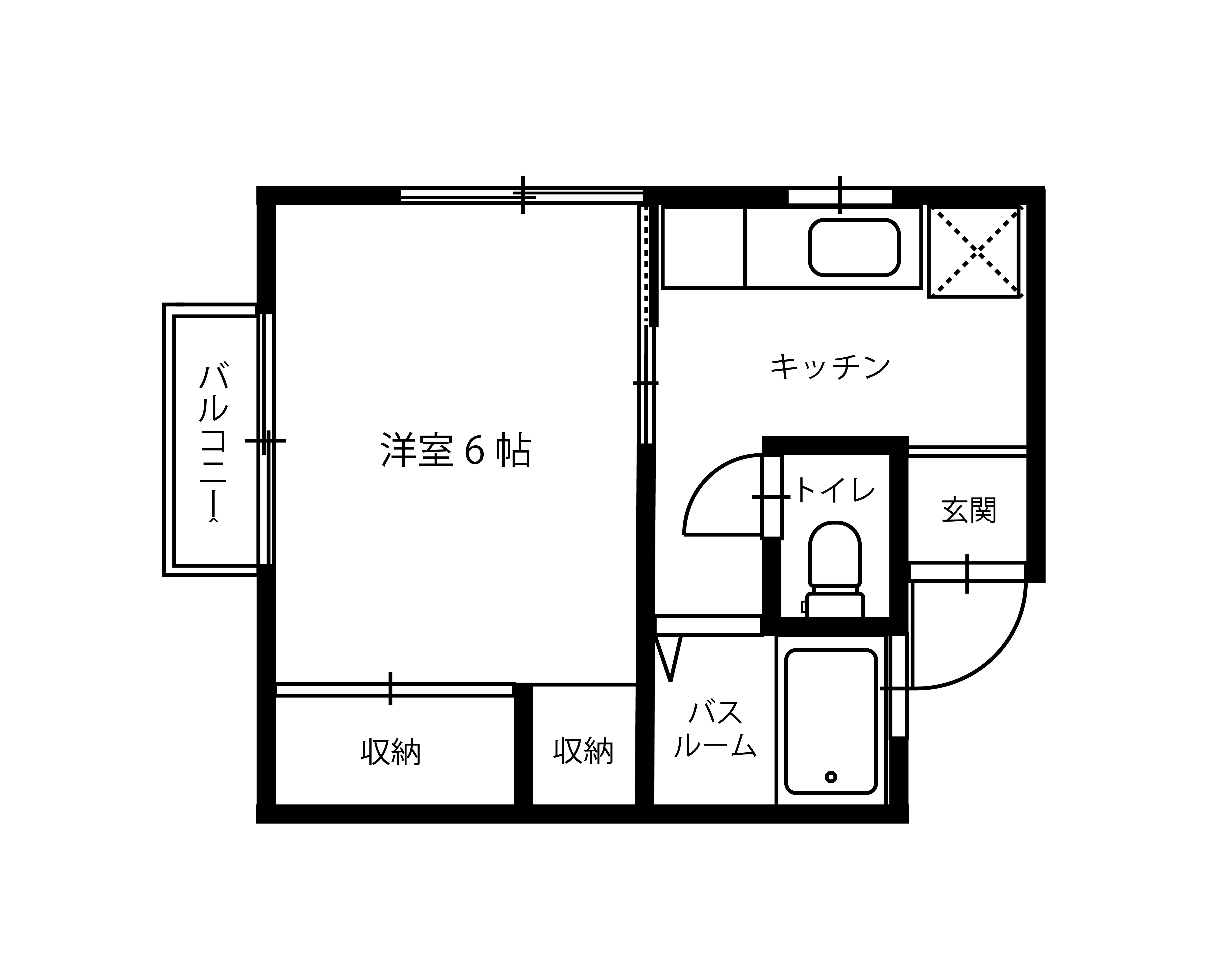 コーポ土屋(1K/2階)の間取り写真