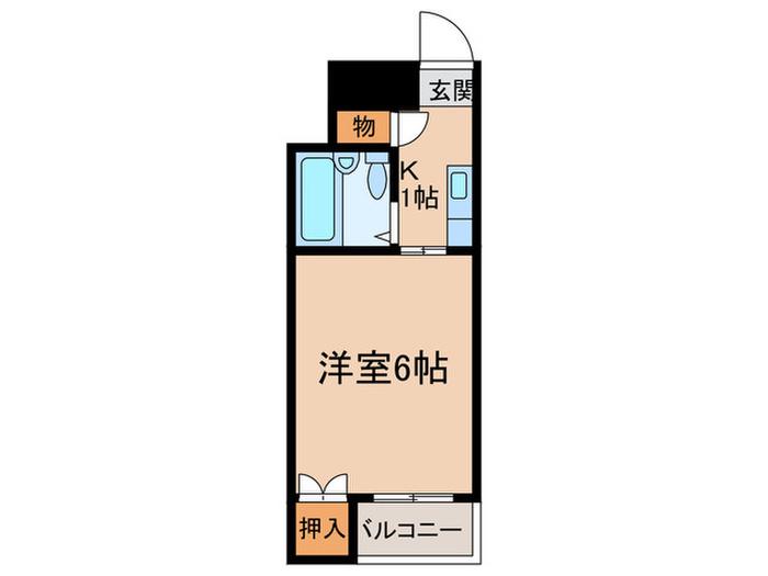 ロイヤルメゾン生野(1K/1階)の間取り写真