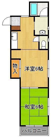戸畑大洋ビル(2K/3階)の間取り写真