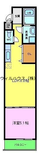 フジパレス浜寺サウスⅠ番館(1LDK/3階)の間取り写真