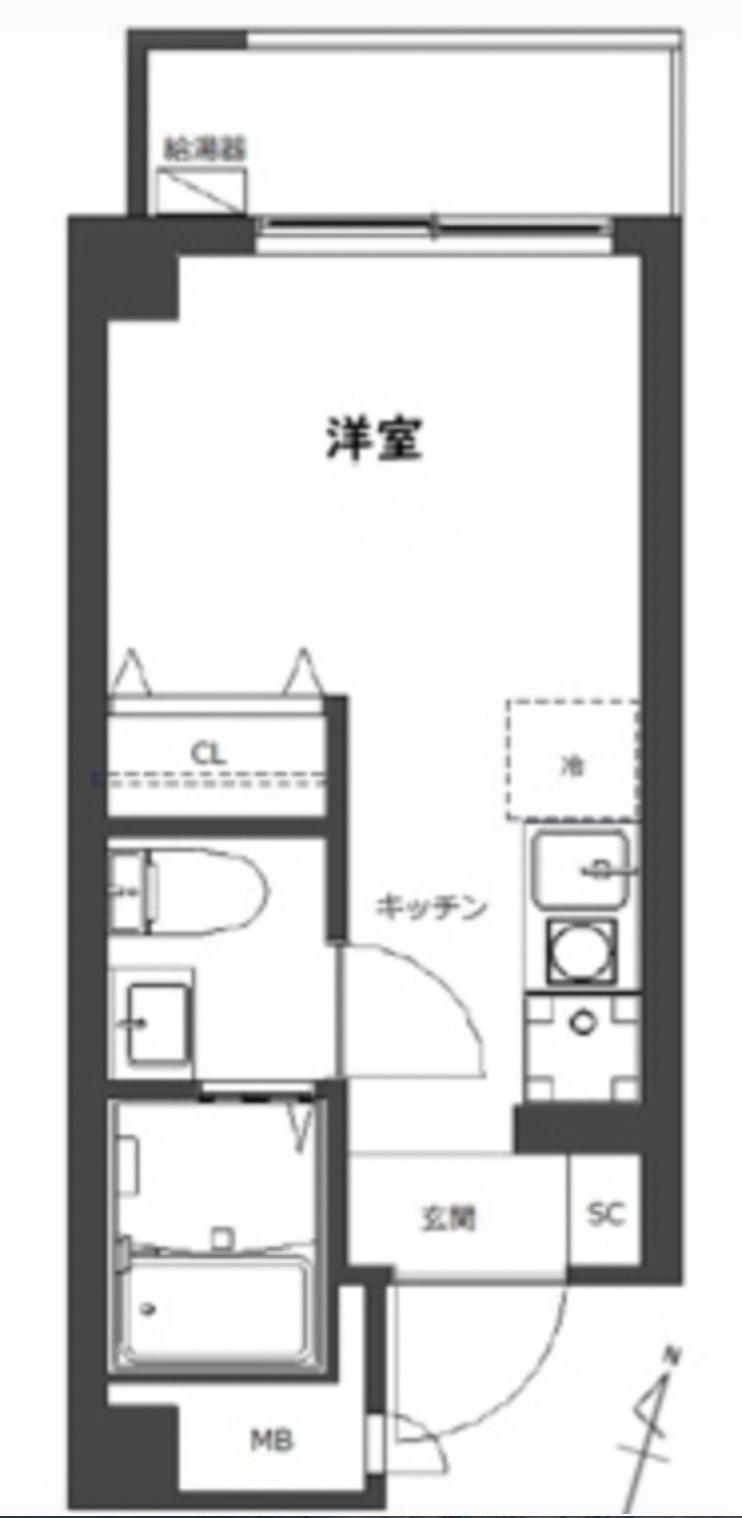 吉野町RESIDENCE(ワンルーム/4階)の間取り写真