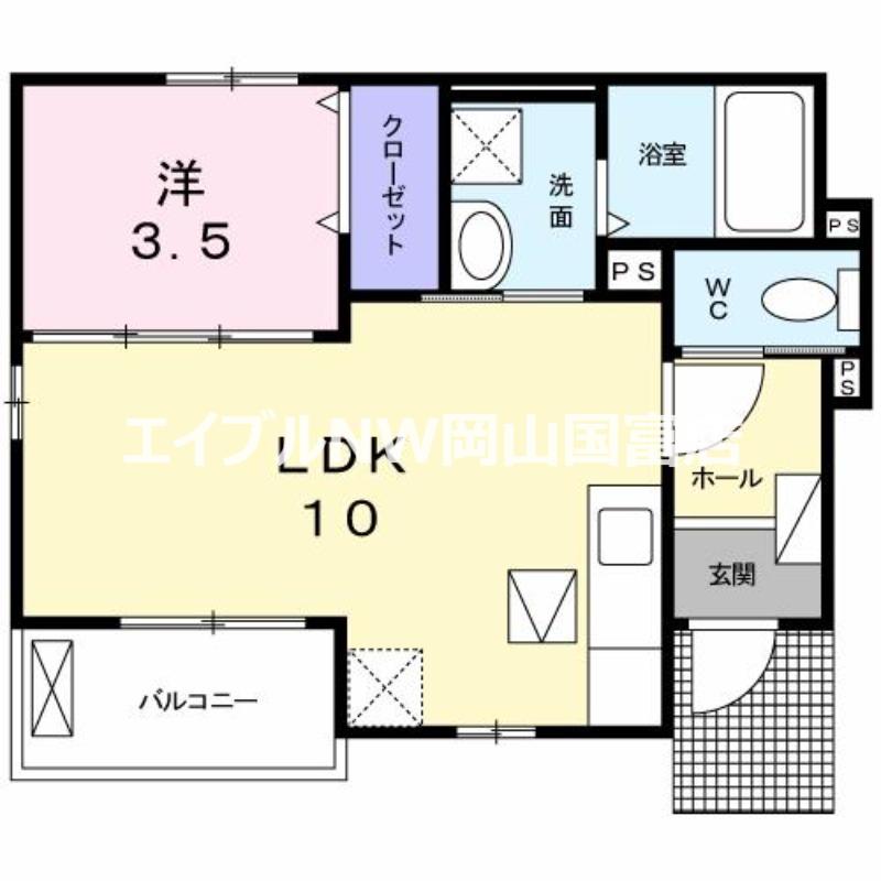 アルバーダ(1LDK/1階)の間取り写真