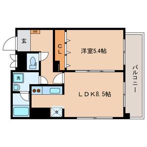 LEVANTE A(1LDK/1階)の間取り写真