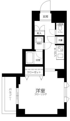エルフラット板橋(1K/5階)の間取り写真