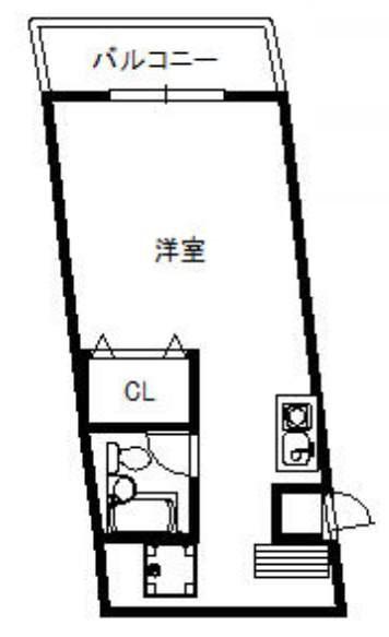 ストロベリーハイツ(ワンルーム/3階)の間取り写真