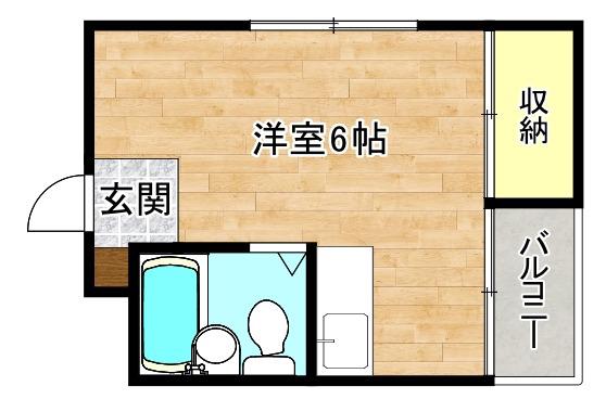 ラパンジール小路東(ワンルーム/1階)の間取り写真