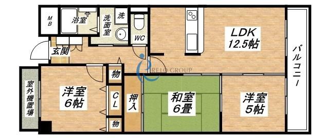 シーズモア(3LDK/3階)の間取り写真