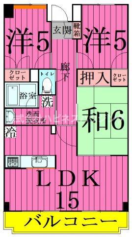 INSURANCEBLDG.XIIIサ(3LDK/7階)の間取り写真