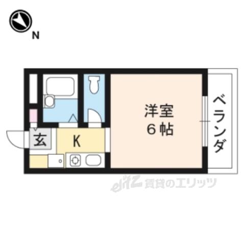イーストピア(1K/2階)の間取り写真