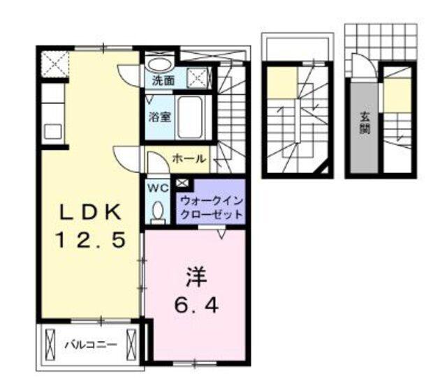 ウエスト・モイIV(1LDK/3階)の間取り写真