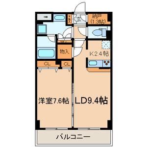 エスポワール江戸川(1SLDK/2階)の間取り写真