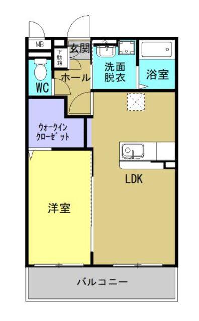 FLOWERCONCORDIA(1LDK/4階)の間取り写真