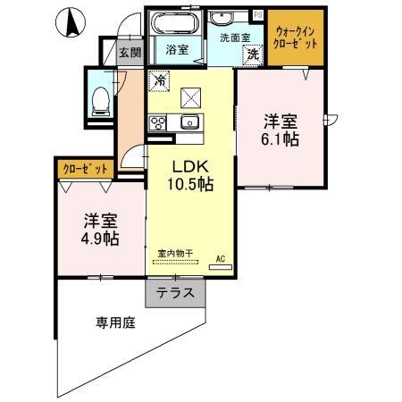 ステラ ポラリス(2LDK/1階)の間取り写真