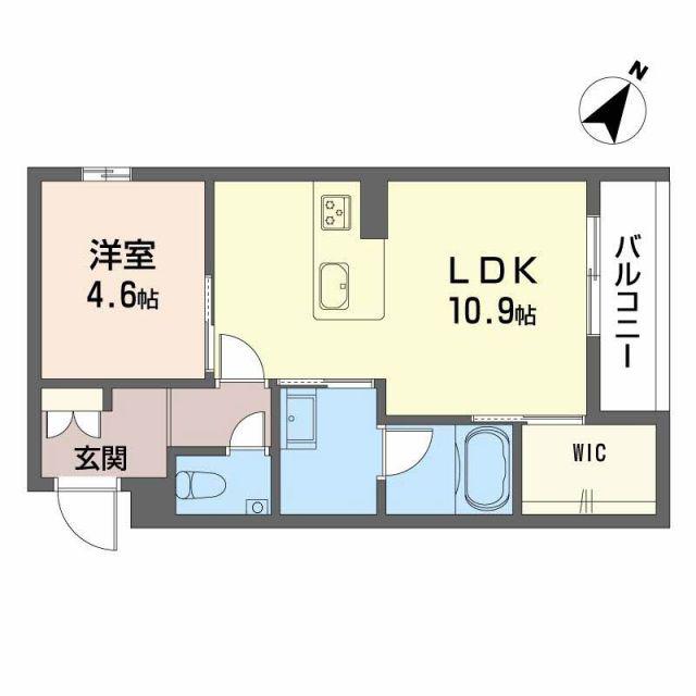 シャーメゾン光月(1LDK/3階)の間取り写真