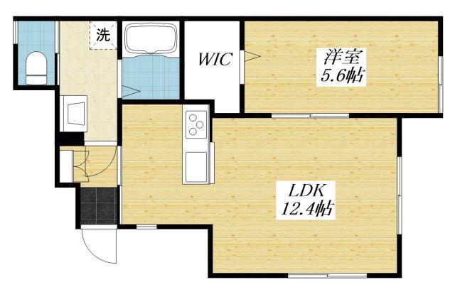 LAHAINA 8(1LDK/1階)の間取り写真
