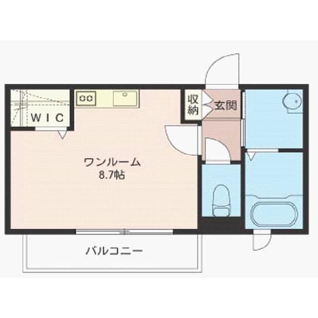 フレスコ(ワンルーム/2階)の間取り写真
