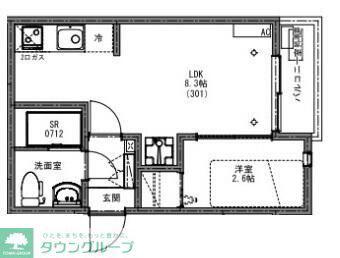 WISE TERRACE 西大宮(1LDK/3階)の間取り写真