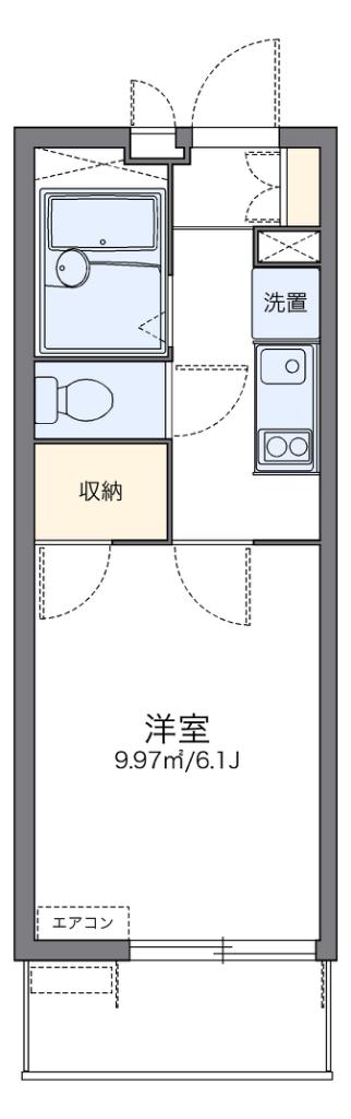 レオパレスファルケ(1K/3階)の間取り写真