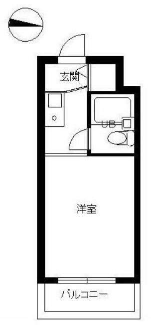 スカイコート下高井戸(ワンルーム/2階)の間取り写真